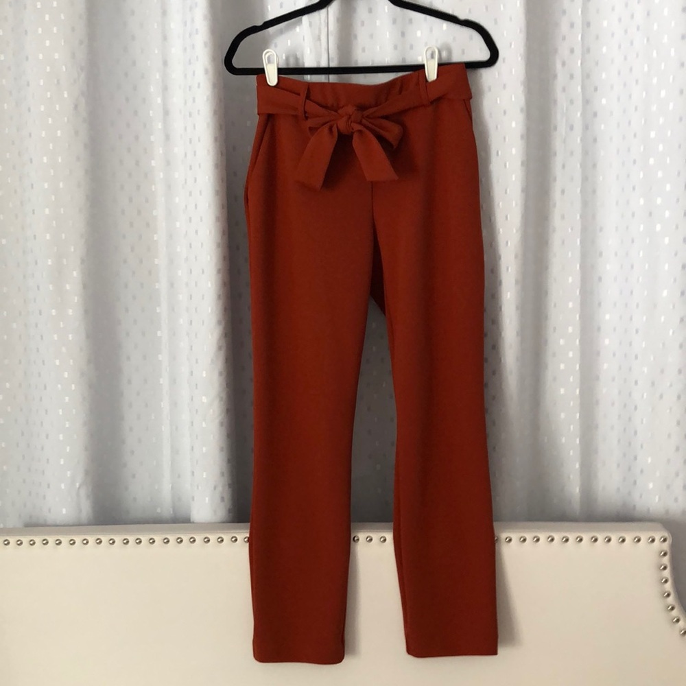 Orange Pants with Tie😍